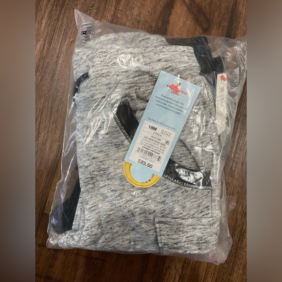 NWT Toddler Boys 2pk Jogger Pants Cat & Jack Heather Reinforced Knee - Picture 4 of 5